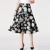 2号色 XL 建议90-110斤 夏季妈妈冰丝裙裤宽松中年高腰七分阔腿裤中老年休闲碎花裤子大码