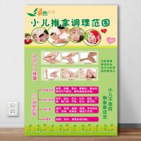 AA-48 40x60cm背胶材质 中医小儿推拿宣传海报适应范围注意事项好处饮食调理贴画展板广告