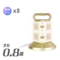882无带USB 0.8米 立式插座带USB排插立体插排家用插板带线多用电源转换器插线板面板多孔拖线板多功能塔形接线板创