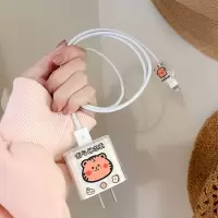 苹果20w[萌萌虎]大小头两件套 萌萌虎苹果20w数据线保护套iPhone13充电器壳12充电线防折断11pro