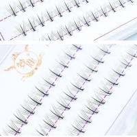 8MM 假睫毛女超自然贴分段式单簇朵毛夹心芭比C 0.07混合装仙女毛