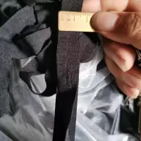 一斤1.5厘米黑色15.8 一斤黑色弹力包边条辅料宝宝衣服镶边松紧带对折橡皮筋内裤包边