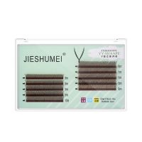 焦糖色0.05/C/混合 0.05Y型嫁接睫毛焦糖色yy爱情网一秒开花假睫毛自然柔软交叉款 yy