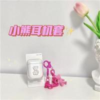 ikf find pro 玫红手链熊 透明小熊适用IKF find pro耳机套第三代蓝牙硅胶青春进阶版小彩盒