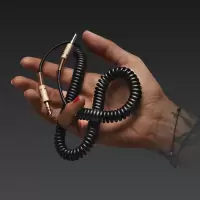 黑色 保修一年 原装音频线马歇尔音箱3.5mm AUX音响插头 公对公连接线