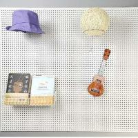 白色(不带边框) 20*100厘米0.8厚 彩色圆孔无边框洞洞板五金工具挂板货架孔板上墙厨房收纳手机配件