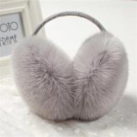 后戴仿兔毛--灰色 冬季保暖后戴耳罩男女通用加棉耳捂女保暖耳套男耳暖后戴耳包女