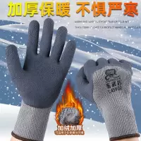 L459玄武岩(半浸舒适保暖) 5双体验装 L459防水保暖冬季加绒加厚毛圈发泡防滑耐磨劳保全胶冷库手套