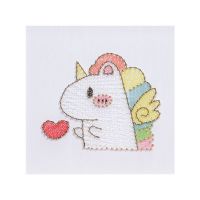 彩虹独角兽+白木纹底+无框 30*30cm普通包(不含锤子) 绕线图钉子画diy绕线生日快乐手工制作 立体弦丝创意缠绕画