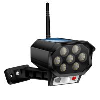 全年0电费+三档调节+仿真监控 100W不带遥控[阴雨天不断电] 太阳能庭院灯人体感应户外院子灯家用仿真监控摄像头充电照