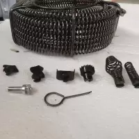 6米簧刀头电钻链接头 不加过弯头簧 通下水道工具神器管道疏通器疏通机电钻使用弹簧地漏饭店家用16mm