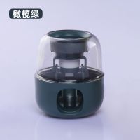 橄榄绿可爱挤牙膏器[易清洗] 挤牙膏神器家用卫生间架子置物架自动挤压免打孔壁挂式牙膏置物架