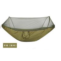军绿色[250X120]单人 户外露营带蚊帐的吊床防侧翻双人单人院子野外休闲午休睡觉秋千床