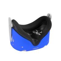 蓝色 quest 2 主机保护套 用于Oculus Quest 2代主机保护套VR眼镜头盔硅胶套防震防尘头盔罩配件
