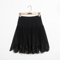 1号色 XL 1尺9—2尺1 中老年人女广场舞裙子中年夏装黑色跳舞裙短裙大摆裙妈妈半身裙子