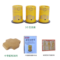 3个新款筒+30贴胶布 收藏送1绷带穴图 百岁灸艾灸盒筒罐随身灸小悬灸筒防烫家用艾柱工具凤灸保百桶温灸