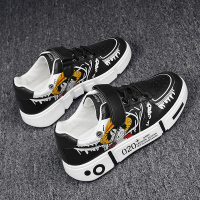 黑色低帮 30 儿童鞋子男童鞋春秋男孩休闲板鞋中大童皮面防水帅气单鞋小学生潮