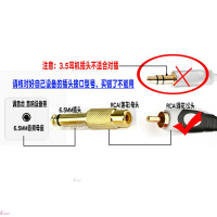 6.35mm转RCA莲花头大二芯 6.5母转rca梅花插头音响功放转换音频头