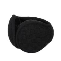 黑色 冬季保暖耳套男毛线折叠耳罩学生韩版后戴耳包女耳暖耳捂护耳朵罩
