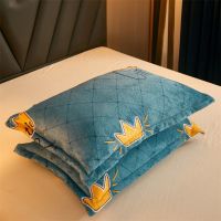 皇冠 一只装[实发枕套1只] 法兰绒枕套一对装单人家用珊瑚绒枕头套成人双面加绒毛绒枕套冬季