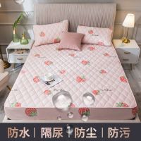 大草莓 防水抗菌-90*200 防水床笠床罩单件隔尿透气床垫防尘罩全包夹棉席梦思保护套