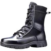 [普通款]黑色高帮靴YQ 36 超轻登山鞋男靴子户外透气工装靴减震保安鞋马丁靴网靴雪地高帮鞋