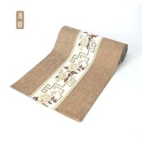 浅棕 31*80-适用桌长40-60 轻奢桌旗现代简约北欧茶几餐桌高端布艺长条电视柜桌布餐边柜盖布