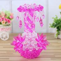 吊坠花瓶 玫红色 材料包 DIY手工串珠制作成人花瓶材料包编织客厅家居创意摆件装饰品散珠