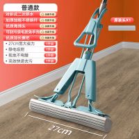 27CM-普通双重挤水[1个棉头] 隆奥吸水海绵拖把对折式挤水免手洗一拖懒人家用胶棉地拖布净大号