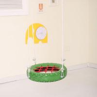 绿色秋千小轮胎 秋千玩具幼儿园彩色橡胶烤漆轮胎儿童户外感统训练体育器材游戏