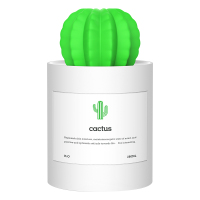 白色 仙人掌usb加湿器 家用静音卧室可爱迷你便携式办公室桌面小型补水