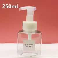 透明250ml 一只 日本MUJI按压式起泡瓶洗洁精洗发水沐浴露慕斯分装泡沫瓶