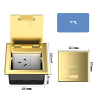 三孔 地插全铜地插座七孔防水五孔强弱电隐形地插座合盖开启式