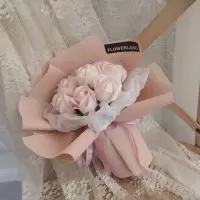 J32-B299(8朵送礼袋贺卡)小花束 女神节花束高级感康乃馨花束送妈妈生日女友香皂干花花束包装送人