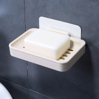 白色1层[特惠装] 北欧大号肥皂盒浴室双层个性可爱香皂置物架吸盘壁挂式免打孔沥水
