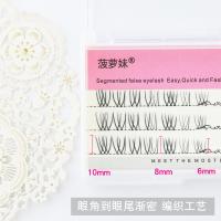 分段眼睫毛自然款假睫毛贴单簇仙女毛短款混合装10mm柔软毛