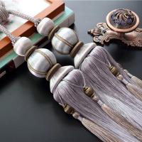 灰色一串双球 欧式大气水晶窗帘绑球挂球流苏配件窗帘扣绑带绑绳装饰吊扎吊穗