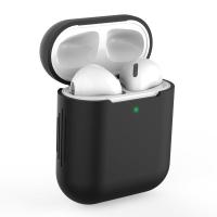 黑色[Airpods 1/2通用保护套]★液态硅胶 耳机套 airpods情侣airpods1一代二代通用卡通可爱Air