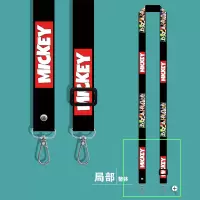 背带替换绳:黑底米老鼠 背带替换挂绳拍立得相机包包保温水壶杯套肩带斜挎百搭背带可爱宽