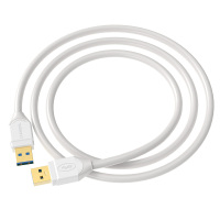 加粗白色3.0版 1m 3.0双头usb数据线公对公连接线1米移动硬盘盒笔记本电脑散热器机顶盒写字板摄像头车载mp3两头