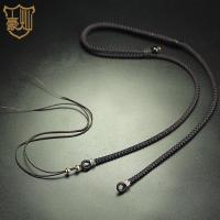简约14.8元 天珠挂绳横穿挂脖锁骨手工编织男士女款项链绳子西藏玉吊坠绳