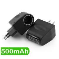 侧孔 转换器 500mA 6W 220v转12v伏电源转换器车载逆变器家用吸尘器冰箱点烟器转换插头