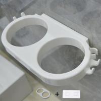 北欧白色支架+贴片 卫生间电吹风机置物架子多功能浴室风筒收纳支架壁挂式免打孔家用