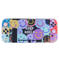 透明[笑脸]switch软壳 笑脸任天堂switch保护壳ns手柄套分体透明游戏机软壳可插底座小众