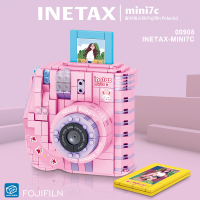 INETAX(mini7c)拍立得[ 494颗粒] 照相机拼装玩具积木成人小颗粒成年高难度女孩拍立得模型创意