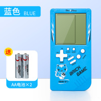 蓝色[23款游戏]-送电池 俄罗斯方块游戏机大屏掌上机8090复古怀旧电子游戏儿童益智玩具