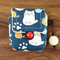 招财猫(蓝)-1 适用Panasonic无线蓝牙耳机充电盒保护套收纳袋防划尘包
