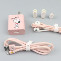 史努比-粉 适合华为P30pro p40pro数据线保护套mate30 nova7/6充电线缠绕绳