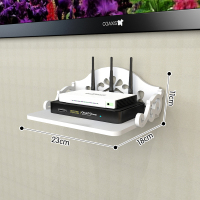 迷你花纹 8mm厚 客厅无线wifi路由器收纳盒墙上电视机顶盒置物架投影仪壁挂式支架