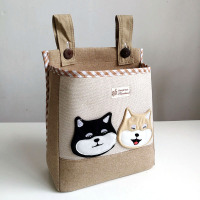 咖色 汪星人 见详情页 卡通婴儿床收纳挂袋置物袋床头悬挂收纳袋大容量儿童床边书袋挂兜